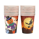 NUOBESTY 20Pcs Set halloween cups Halloween Drink Cups kids coffee cups Party Drinks Cup Party Paper Cups disposable coffee cups Halloween Paper Cups pumpkin child disposable paper